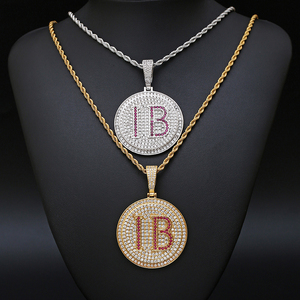 WS Christian Hip-hop Men's <strong>Coin</strong> Pendant Zircon Jewelry Luxury 18K Gold-Plated Exquisite Rapper <strong>Necklace</strong> 2026 Wholesale - Product Image 4