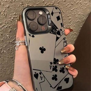 Mode <span class=keywords><strong>Poker</strong></span> Cartes Impression Électrolytique Argent Clé TPU PC Téléphone Portable Cas pour Iphone 8 X Xr Xs 11 12 13 14 15 16 17 <span class=keywords><strong>Pro</strong></span> Max - Product Image 2