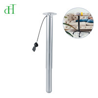 Support de bureau mobile en aluminium pour ordinateur portable, réglable en hauteur, robuste et moderne, avec vérin pneumatique haute performance, pour usage extérieur et salle à manger
