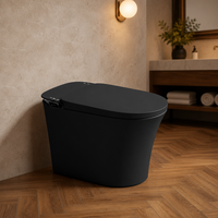 Télécommande intelligente pour bidet allongé, pour salle de bain domestique, avec chasse d'eau automatique, lavage à l'eau chaude, siège chauffant, sécheur d'air et capteur de lumière nocturne