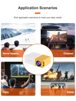Projecteur LED portable intelligent de poche YG300 Android 9 2.4G/5G WiFi, compatible 4K, 20 ANSI, idéal pour l'extérieur et les voyages – Nouvelle collection 2025