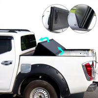 Couverture de benne de camionnette rigide pliable en trois parties, en alliage d'aluminium, étanche, avec verrouillage (5ft/6ft), ajustement universel