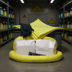Ttake Portable Spill <b>Kit</b> For Sulfuric Acid With Absorbent Pads Gloves And Containment Boom - Product Image 3