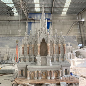 BLVE Iglesia decoración tallada a mano estatuas de Santa María piedra Natural religioso mármol Altar <span class=keywords><strong>para</strong></span> la venta - Product Image 3