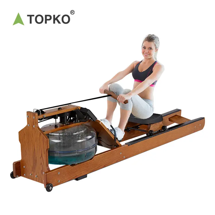 TOPKO new design commercial fitness gym equipment magnetic air rower rowing machine with monitor