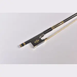 High Cost-effective 4/4 Braided Carbon Fiber Violin Bow W/Ebony Frog Well Balance White Horse Hair