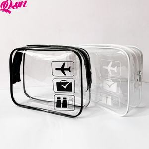 Artículos de tocador completos Interés Costura reforzada transparente con cremallera Bolsa de maquillaje cosmético de PVC - Product Image 6