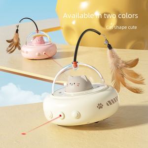 Elektrische Zelfrollende Kat Speelgoed Grappige Interactieve Bouncy Bal Met <span class=keywords><strong>Led</strong></span> Licht Voor Katten En Honden Abs Materiaal Huisdier Speelgoed - Product Image 1