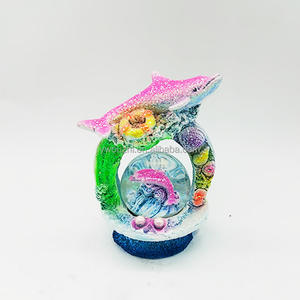 Bán Buôn Điêu Khắc Polyresin Bãi Biển Quà Tặng Lưu Niệm Thiết Kế Độc Đáo Tượng Rùa Thủ Công Bằng Nhựa Resin Hình Cá Heo Đại Dương Nhiệt Đới - Product Image 3