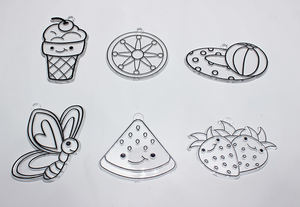 Atacado Personalizar Padrão DIY Pendurado Janela Arte Suncatcher Expressões Criativas das Crianças Desenho Brinquedo Janela Pintura - Product Image 3