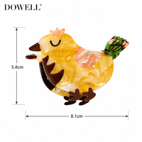 Pince à cheveux DOWELL en acétate écologique 8,1 cm, design unique et original, accessoires capillaires personnalisables avec logo et couleur, pour coiffure