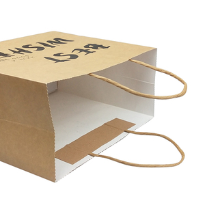 Bolsa de Papel Kraft Reciclado de Estilo Moderno en Oferta, con Logotipo Personalizado y Asa Reforzada de Cuerda de Algodón para Llevar Café - Product Image 6