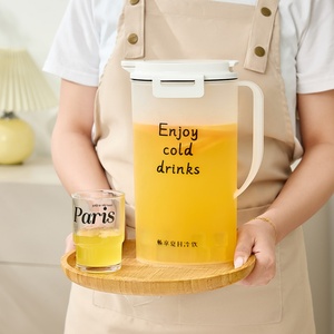 ชุดเหยือกน้ำพลาสติกการ์ตูนแบบหนา ความจุขนาดใหญ่ สำหรับใส่น้ำเย็น น้ำผลไม้ ชานม พร้อมฝาปิด - Product Image 6