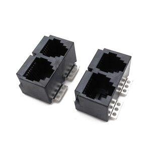 โรงงาน 5222 รายการด้านบน RJ9 4P4C RJ25 6P6C แจ็คโมดูลาร์หญิง SMD Ganged 1x2 พอร์ตแนวตั้ง <span class=keywords><strong>RJ10</strong></span> <span class=keywords><strong>RJ12</strong></span> ซ็อกเก็ตตัวเชื่อมต่อ SMT - Product Image 3