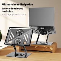 360 °   Support d'ordinateur portable rotatif, réglable en hauteur, en acier au carbone, avec dissipation thermique, support de bureau pliable
