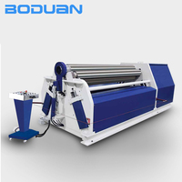 Machine à rouler mécanique Boduan 6mm 8mm 12mm à 3/4 rouleaux, longueur 3000mm, machine à rouler CNC à 4 rouleaux W12