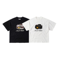T-shirt en coton 100% 240 grammes, surdimensionné, décontracté, écologique, respirant, imprimé numérique, tricoté, imprimé en 3D