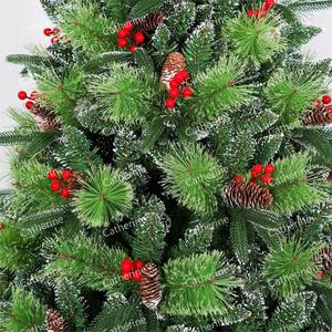 Decoración Navideña, Árbol de Navidad con Piñas Blancas y Puntas de Bayas Rojas, 1.5/1.8 Metros, Árbol Simulado de <span class=keywords><strong>PVC</strong></span>+PE - Product Image 3