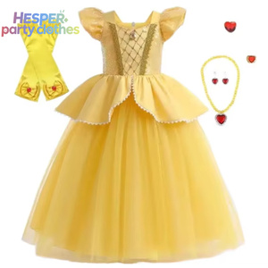 Conjunto de Fiesta de Princesa HESPER para Niñas con Vestido, Diadema, Varita Mágica y Guantes de Encaje para Disfraz de Cumpleaños de Niñas, Cuento de Hadas - Product Image 1