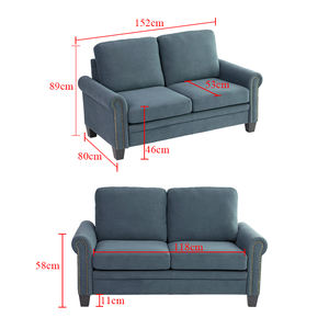 Winforce مصنع غرفة المعيشة مجموعة أريكة الأثاث نسيج عالي الجودة وفيسيت الأريكة 2 مقاعد على الانترنت حار بيع selctional أريكة - Product Image 6