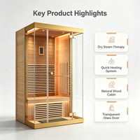 Sauna Eléctrica de Infrarrojos Lejanos de Lujo Moderna para 2 Personas, Directo de Fábrica, con Control por Computadora, Ventanas Transom, 9KW, para Sala de Estar o Almacén
