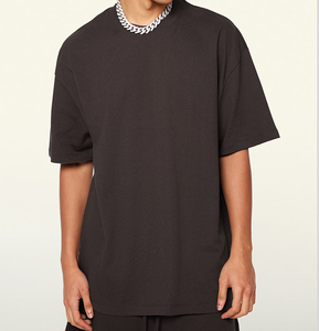 T-shirt vierge uni 100 % coton épais 305 GSM, écologique, respirant, coupe ample, personnalisable, idéal pour le style streetwear urbain et la sérigraphie - Product Image 1
