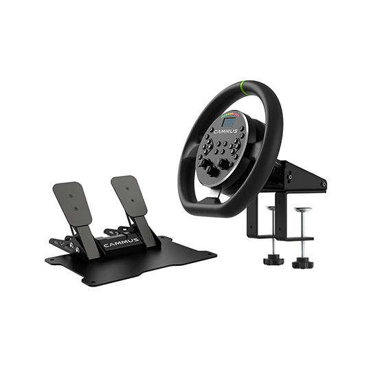 CAMMUS C5 Direct Drive Base and Gaming Steering Wheel Sim Racing Pedals Car Driving Simulator