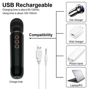 MELO terapêutico Recarregável Varinha Pessoal Massageador Silencioso & À Prova D' Água 20 Padrões 5 Velocidades Travel Bag Incluído Homens & Mulheres - Product Image 4