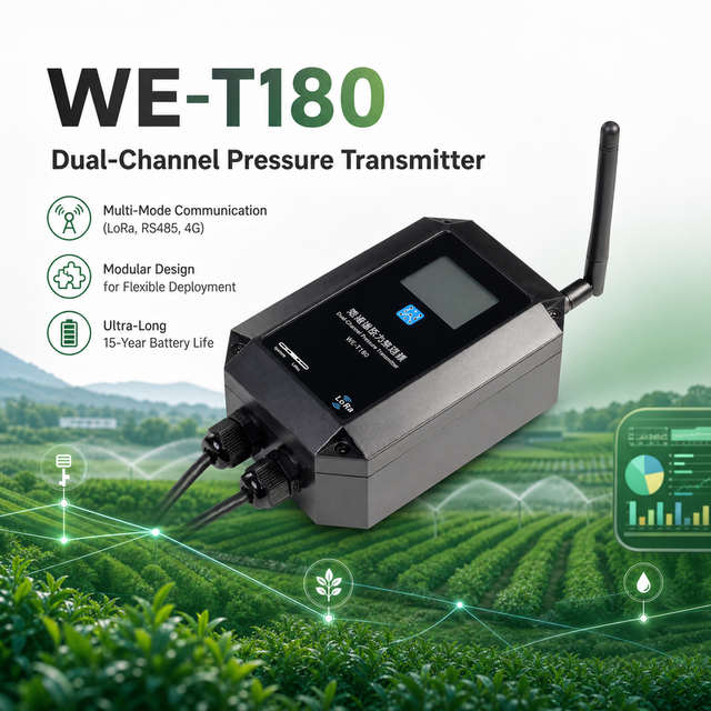 Wholesale WES WE-T180 IoT Wireless Absolute Pressure Transmitter High Precision IP67 ABS Material for Agriculture Network