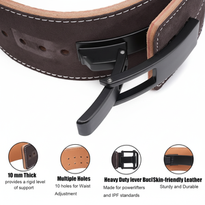 Levantamiento de pesas Palanca de cuero Cinturón profesional Entrenamiento de gimnasia Negro-Cinturón de levantamiento de pesas para hombres y mujeres Entrenamiento de levantamiento de pesas - Product Image 1