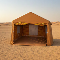 Tente Safari Aérienne Extérieure Coupe-Vent Une Pièce Tente de Camping Toutes Saisons Imperméable Personnalisée Multi-Portes Tente de Luxe Arabe Majlis