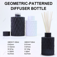 Grosir modis pola dekoratif kosong Reed Diffuser botol putih Reed Diffuser botol dengan kotak untuk pewangi rumah