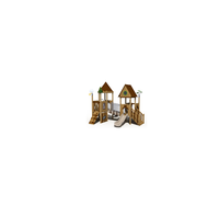 Grand toboggan en bois TUV pour enfants, équipement de divertissement extérieur pour parc public, maternelle, complexe hôtelier, camping