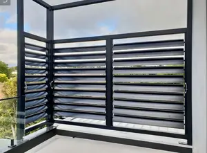 Aluminum Exterior Shutters Sunshade Blinds With Low Price Horizontal Louver Blind Sunshade Shuttered Window