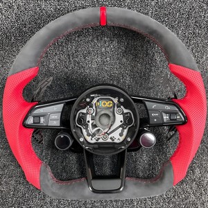 <span class=keywords><strong>Volant</strong></span> de course sport en fibre de carbone avec grandes palettes de changement de vitesse et bouton de démarrage du <span class=keywords><strong>moteur</strong></span> pour <span class=keywords><strong>Audi</strong></span> RS S Series A3 <span class=keywords><strong>A4</strong></span> A5 Q5 DOS - Product Image 4