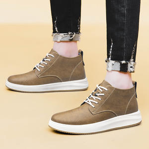 Men's Tooling Shoes Toe Lace-Up Genuine Leather Vintage Hand-Increased Breathable Soft Bottom Rubber Outsole High Casual - Product Image 3