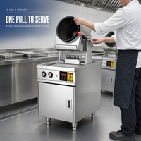 Machine de cuisson automatique commerciale intelligente à gaz pour friture en tambour 300*300mm, équipement de cuisson professionnel pour la restauration