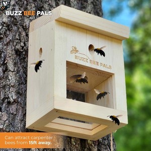 Piège à abeilles charpentières d'extérieur - Piège de surveillance des abeilles charpentières B1 - Toit incliné - Piège à abeilles en bois - Piège à abeilles charpentières (Lot de 1 pièce) - Product Image 2