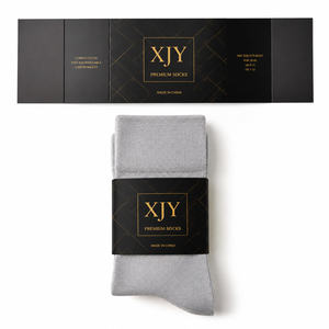 XJY carton emballage papier boîte manchon imprimé chaussette étiquette d'emballage brillant/brillant mat stratification UV revêtement impression offset - Product Image 4