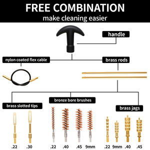 Kit de Limpieza Universal para Armas de Fuego de Todos los Calibres con Cepillos de Latón y Varillas Resistentes para <span class=keywords><strong>Pistolas</strong></span> y Escopetas - Product Image 3