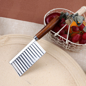 Utensilios de cocina de madera de acacia transfronterizos: Batidor con mango de madera, cuchara para hielo de acero inoxidable y juego de cortador de pizza - Product Image 4