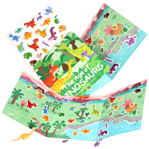 <span class=keywords><strong>Livre</strong></span> d'activités autocollantes portable de voyage, <span class=keywords><strong>livre</strong></span> d'autocollants à bulles pliable pour enfants, <span class=keywords><strong>livre</strong></span> de scènes autocollantes 3D réutilisable pour les tout-petits - Product Image 1