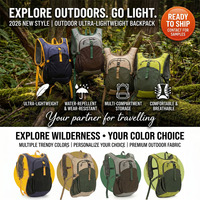 Sac à dos d'hydratation pour la course à pied en tissu Ripstop durable, poche latérale élastique pour bouteille d'eau, plusieurs poches zippées, sac à dos de randonnée en plein air