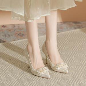 New Women High Heels Shoes Female PU Leather <strong>Pumps</strong> Sandals Sexy Party Office Lady Banquet Shoes Fashion Comfortable Simple - Product Image 2