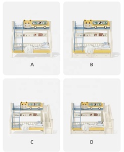 Cama alta y baja para niños, cama de madera maciza, litera, muebles de habitación para niños - Product Image 3