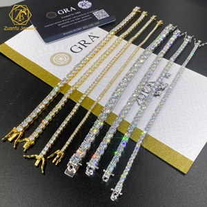 Bracelet Tennis en Argent Sterling 925 avec Moissanite VVS, Or Blanc, 2mm 3mm 4mm 5mm, pour Femme et Homme, Bijoux Fins, Cadeaux, Diamant de Laboratoire GRA - Product Image 3