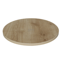 Plateau de table rond en mélamine de haute qualité, imitation bois, résistant aux rayures, pour mobilier de bistrot, d'hôtel et de salle à manger extérieure