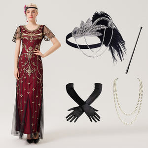 <span class=keywords><strong>Robe</strong></span> de soirée Charleston vintage style années <span class=keywords><strong>20</strong></span>, inspirée de La Grande Guerre Gatsby, pour soirée de gala ou bal - Product Image 3