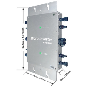 <span class=keywords><strong>Inversor</strong></span> de Conexión a Red Y&H de 1200W, Impermeable IP65, MPPT, Entrada de CC 28-50V, Salida de CA 110V/220V, Microinversor <span class=keywords><strong>Solar</strong></span> para <span class=keywords><strong>Panel</strong></span> <span class=keywords><strong>Solar</strong></span> de 30V 36V - Product Image 6