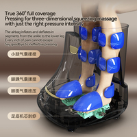 Appareil de massage des pieds électrique en fibre de carbone avec fonctions de chauffage, de vibration et de tapotement Shiatsu